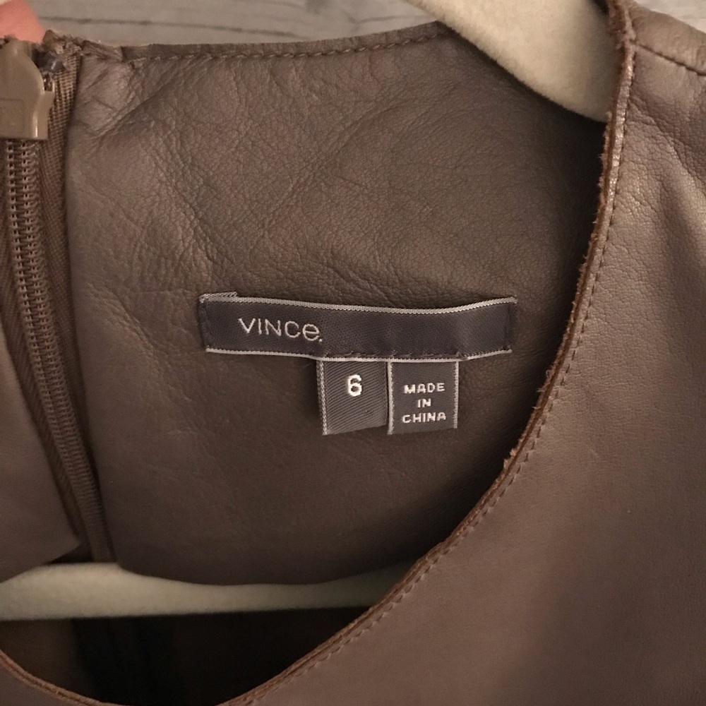 Vince Camuto Genuine Leather Dress - Picture 3 of 6